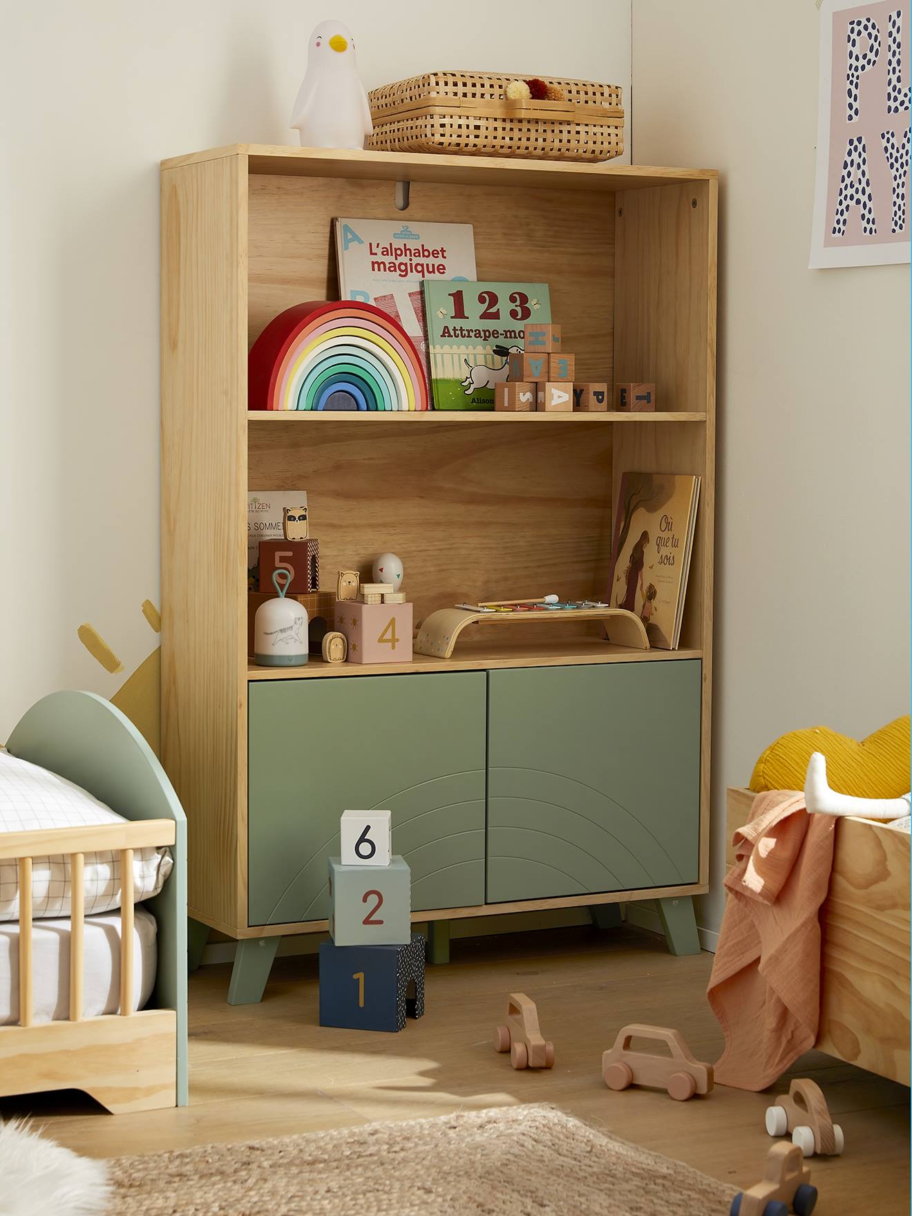 Kinderzimmer Regalschrank REGENBOGEN