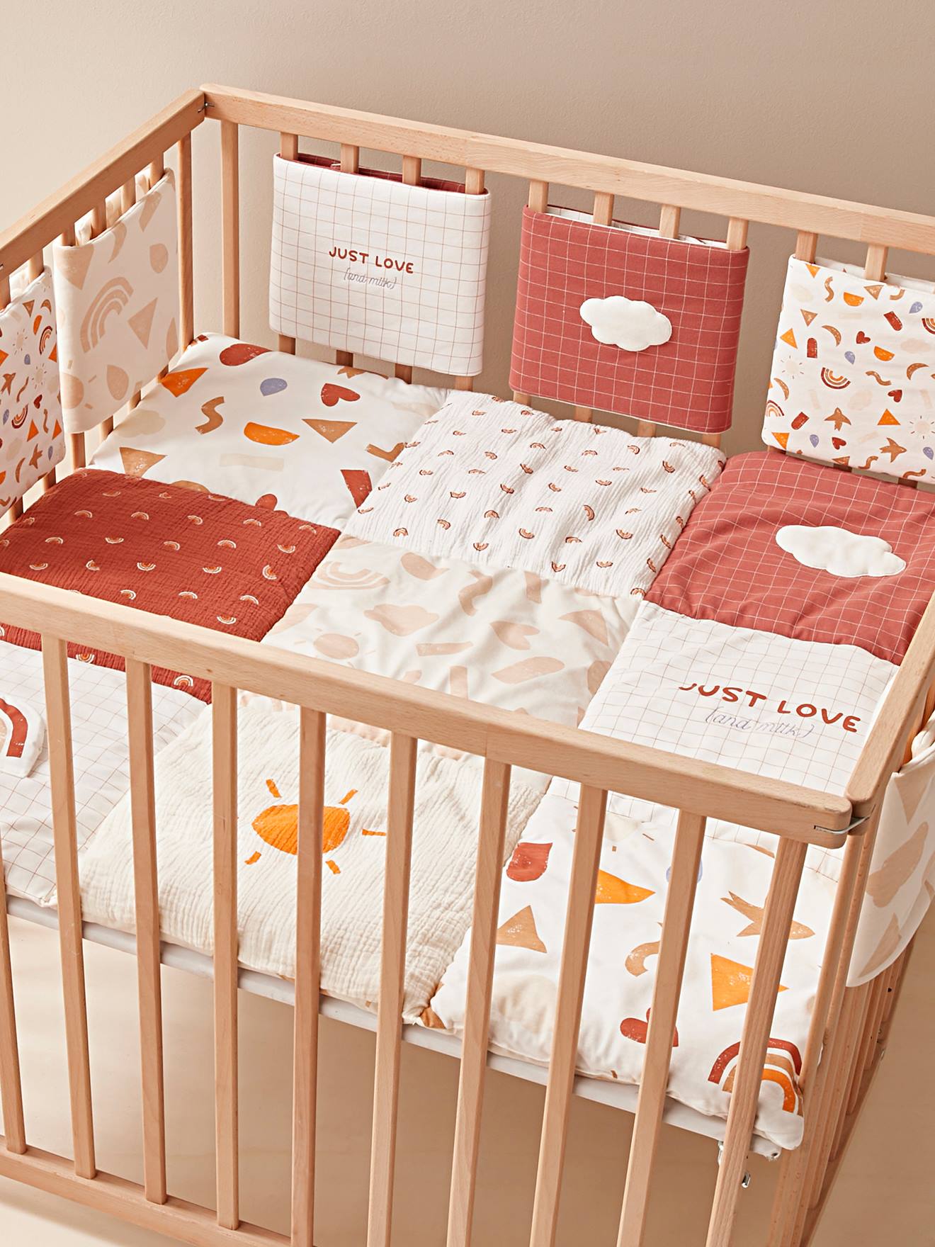 Baby Spieldecke/ Laufstalleinlage HAPPY SKY Bio-Baumwolle