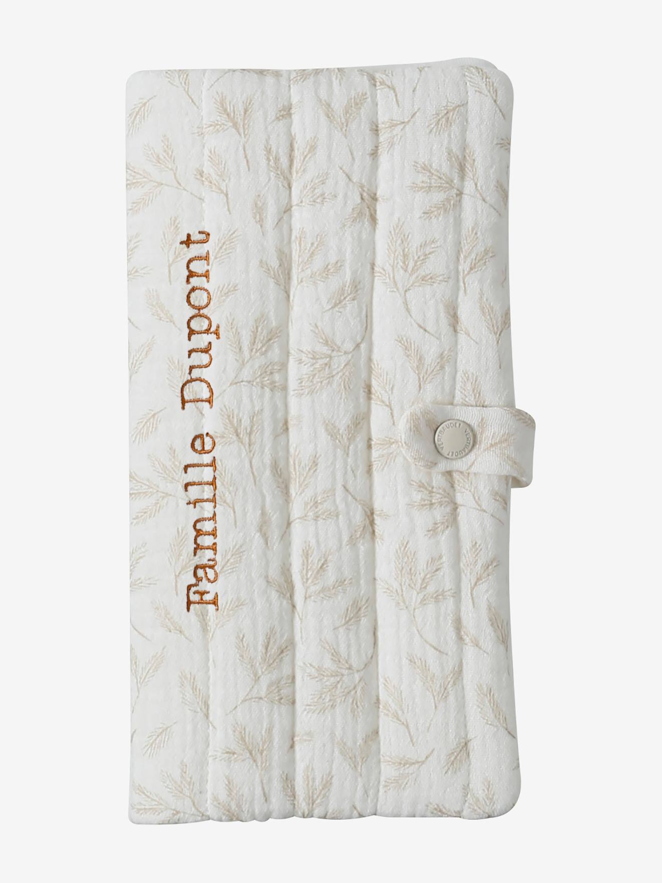 Vertbaudet Stammbuch-Schutzhülle Aus Musselin Beige Bedruckt/Hygge Einheitsgröße