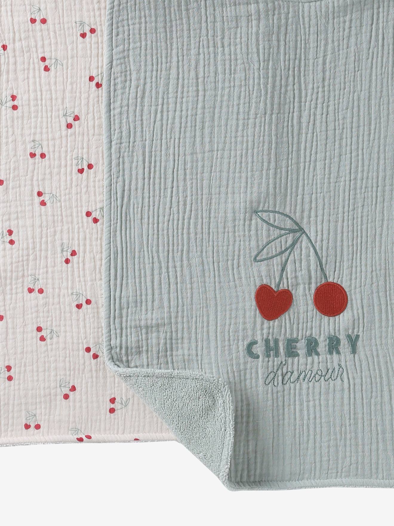 Thumbnail - 2er-Pack Baby Lätzchen CHERRY aus Ftee/Musselin