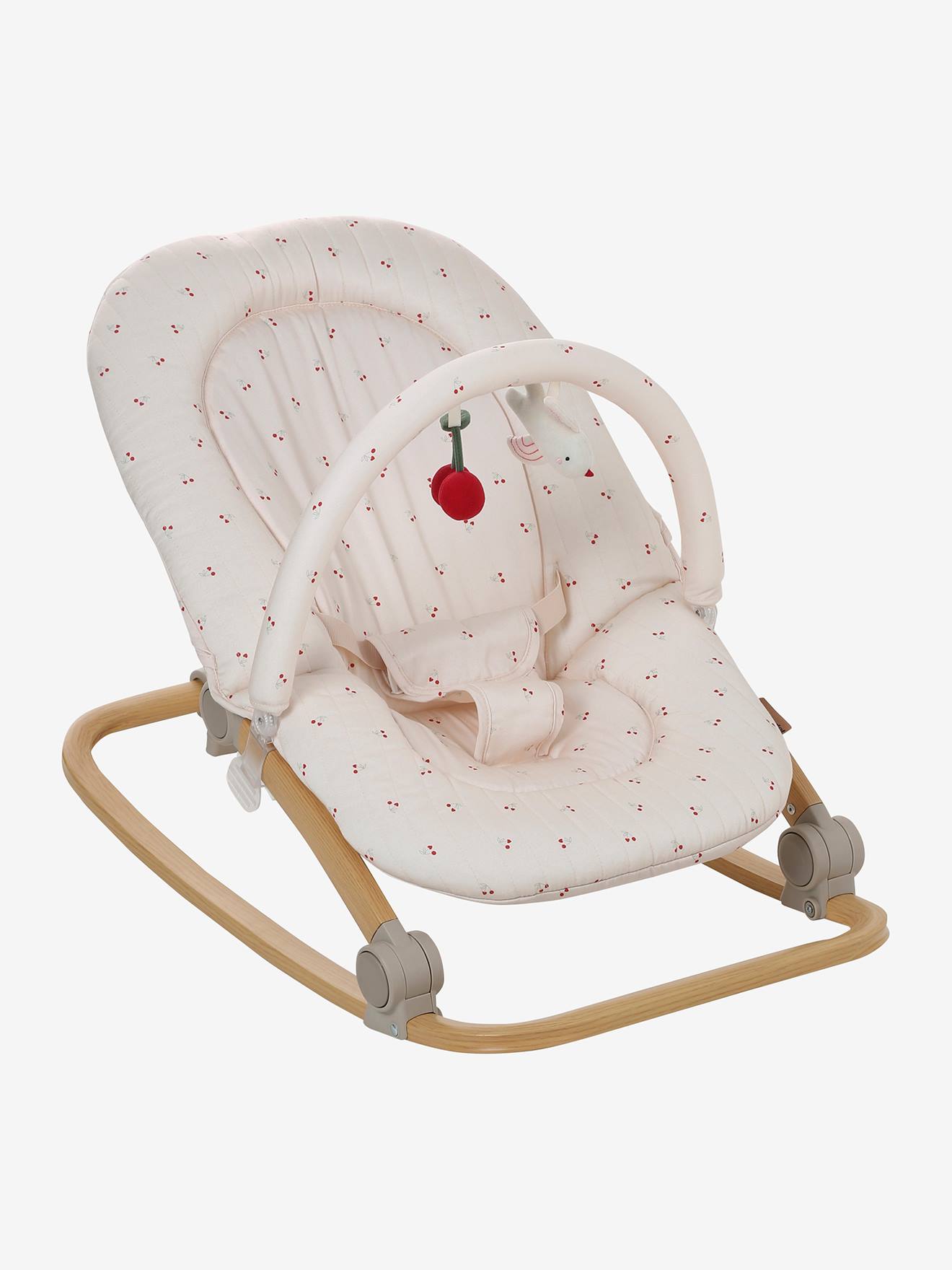 Vertbaudet Babywippe Mit Spielbogen Babydream Beige/Kirschen Cherry Einheitsgröße