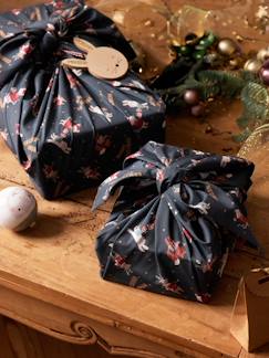 Dekoration & Bettwäsche-Dekoration-2er-Set Furoshiki-Geschenktücher Weihnachtsmann und Freunde