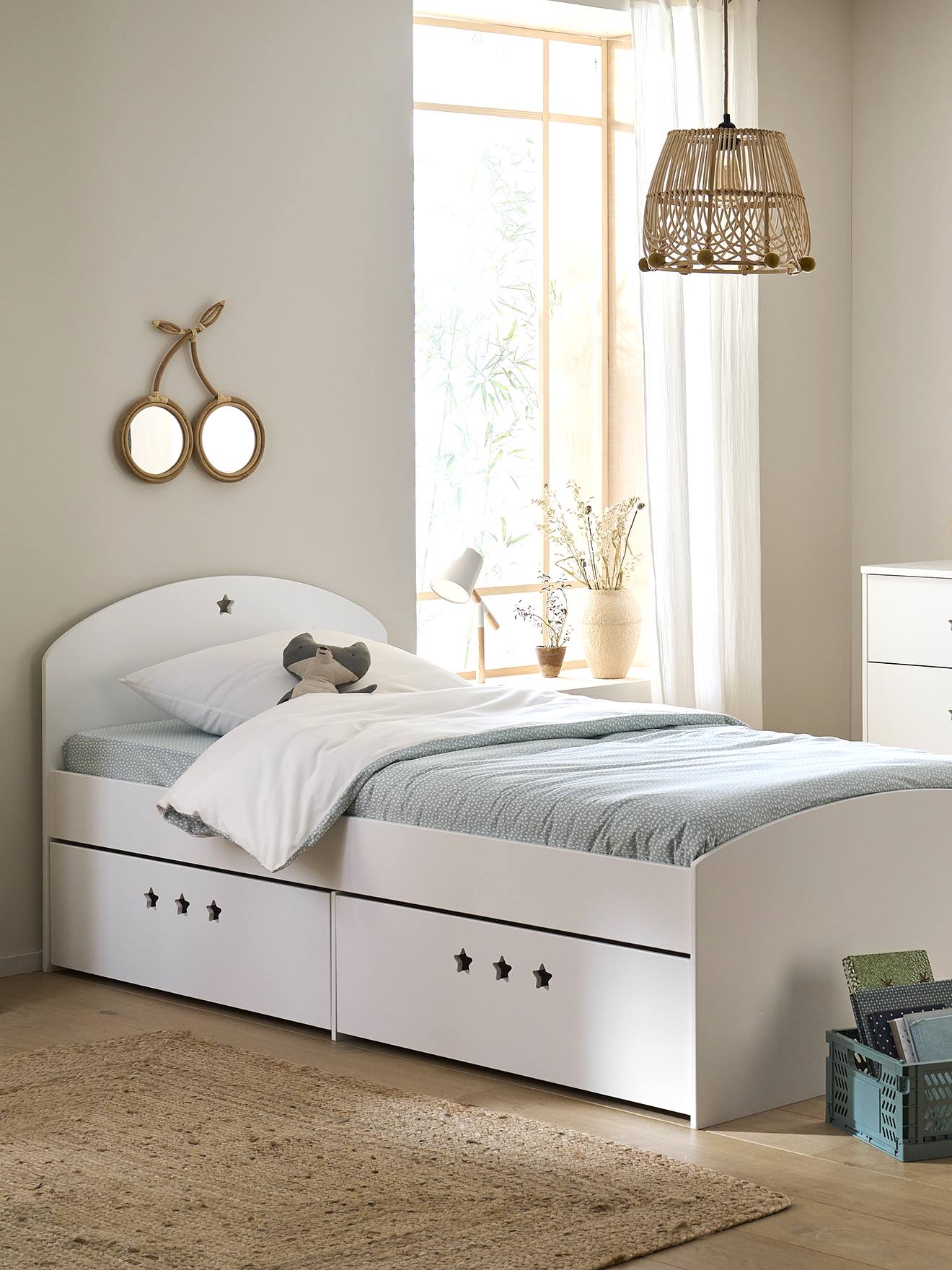 Kinderbett SIRIUS mit 2 Bettkästen 90x190 cm