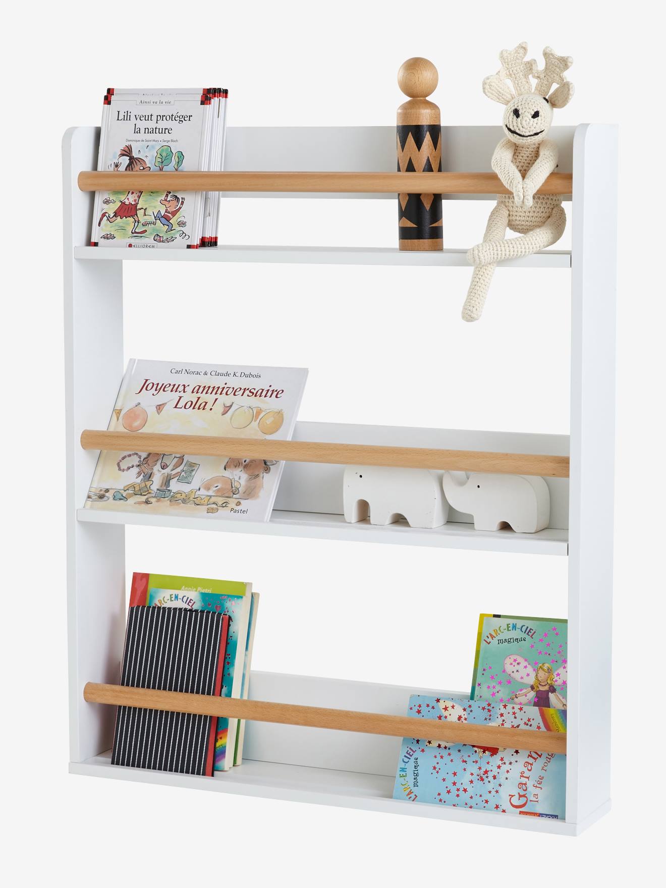 Thumbnail - Wandregal für Bücher KONFETTI mit 3 Regalböden