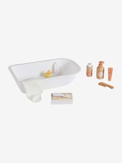 Spielzeug-Puppen-Puppen-Badewanne mit Zubehör aus Holz FSC®