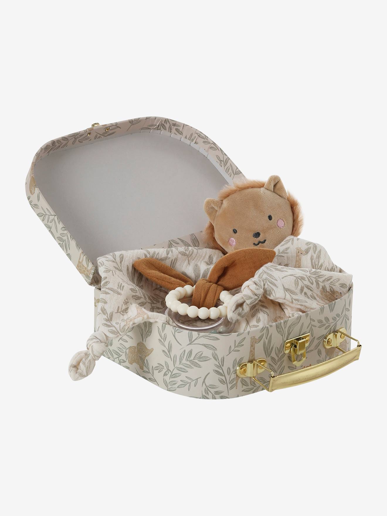 Baby Geschenkbox: Schmusetuch & Rassel BABYLON