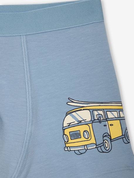 Bio-Kollektion: 5er-Pack Jungen Stretch-Boxershorts himmelblau 8