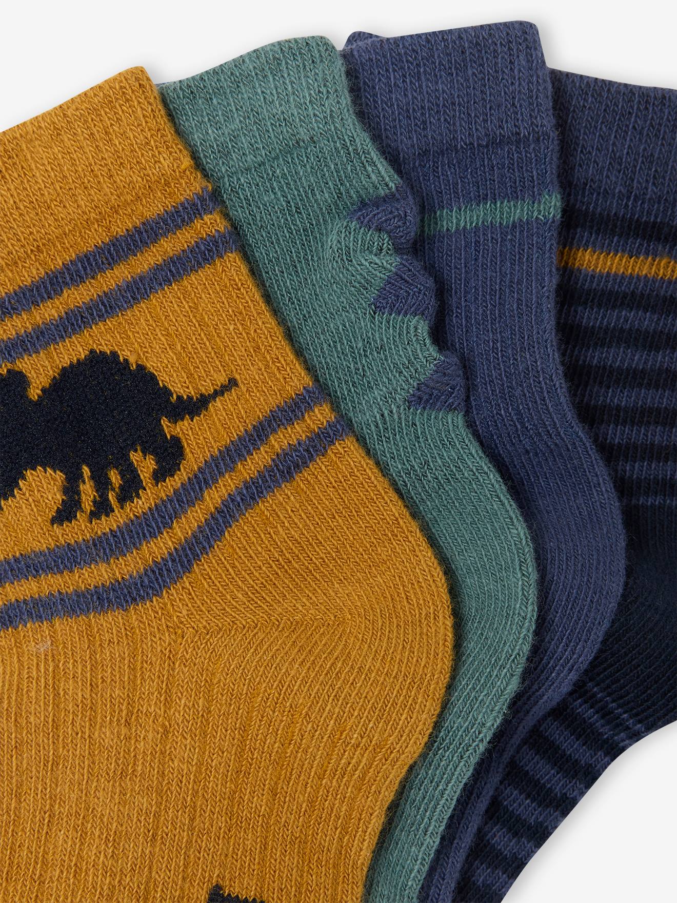 Thumbnail - 4er-Pack Kinder Socken mit Dinosauriern