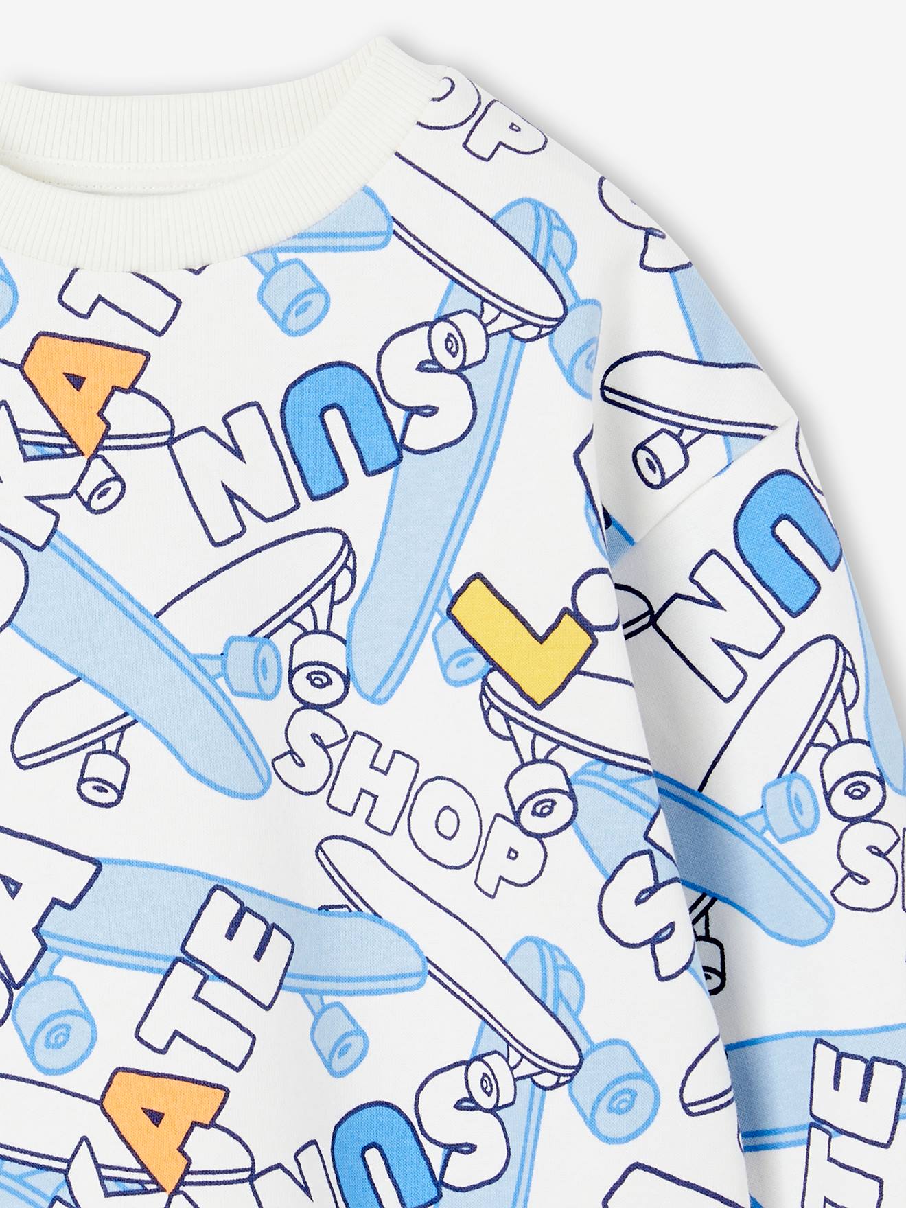 Thumbnail - Jungen Sweatshirt mit Skater-Print und Recycling-Polyester