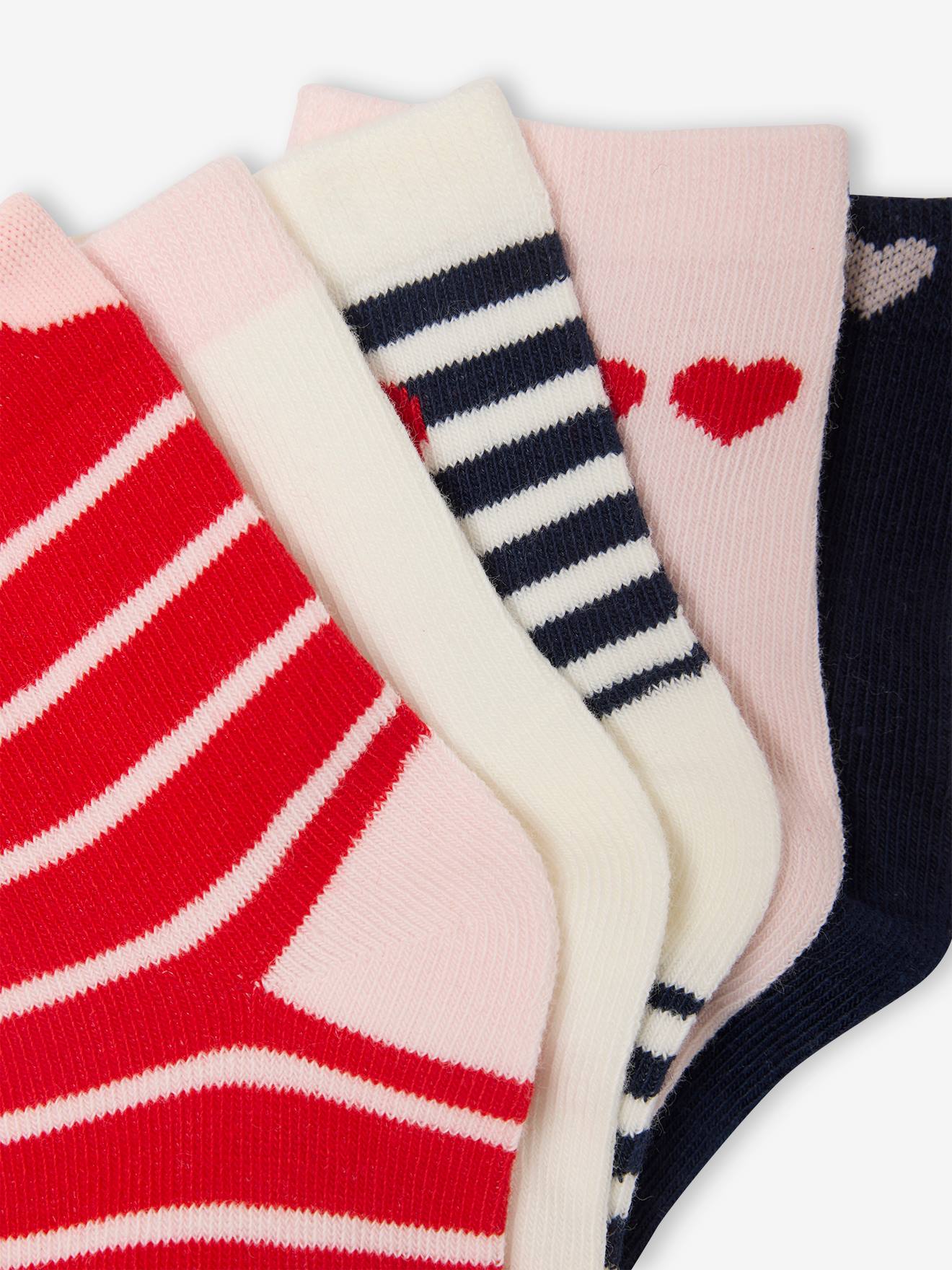 Thumbnail - 5er-Pack Mädchen Socken mit Herzen