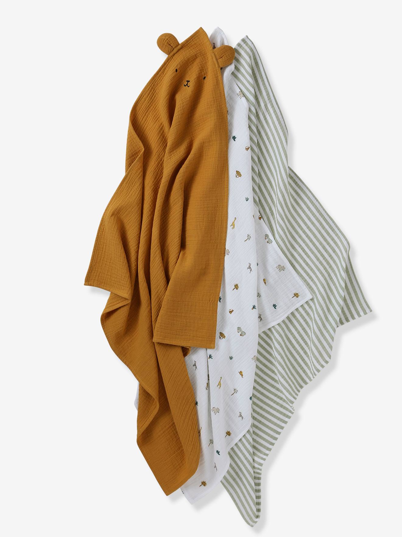 Thumbnail - 3er-Pack Baby Wickeltücher SAVANNE