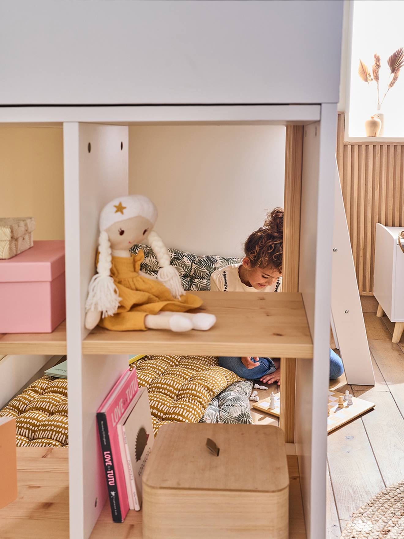 Thumbnail - Kinder Hochbett mit Stauraum PLAYFUL