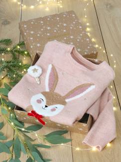 Maedchenkleidung-Pullover, Strickjacken & Sweatshirts-Pullover-Mädchen Geschenk-Set: Weihnachtspullover & 2 Haargummis