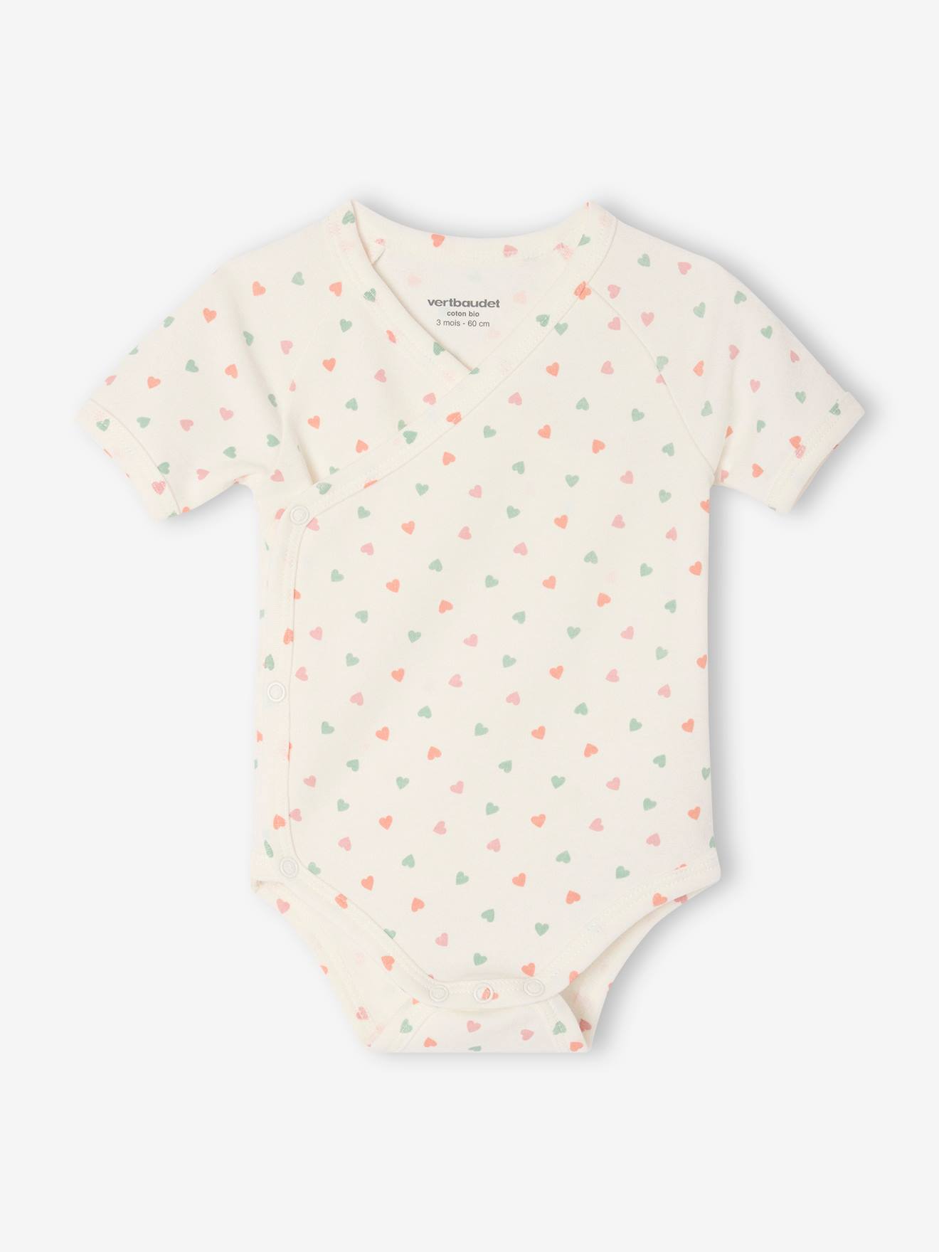 Thumbnail - Bio-Kollektion: 3er-Pack Baby Wickelbodys mit kurzen Ärmeln PETIT COEUR