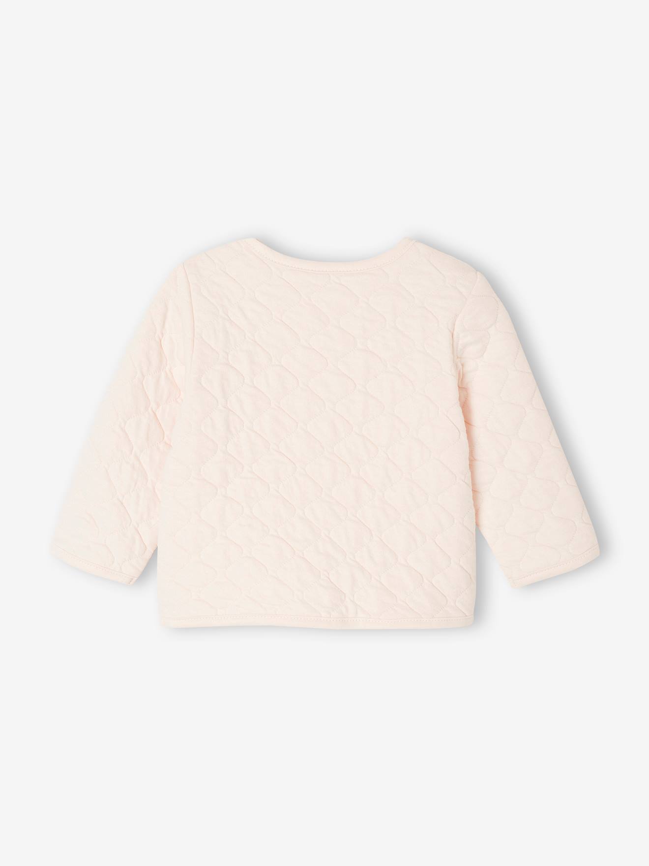 Thumbnail - Wendbare Baby Musselinjacke mit Steppnähten hell