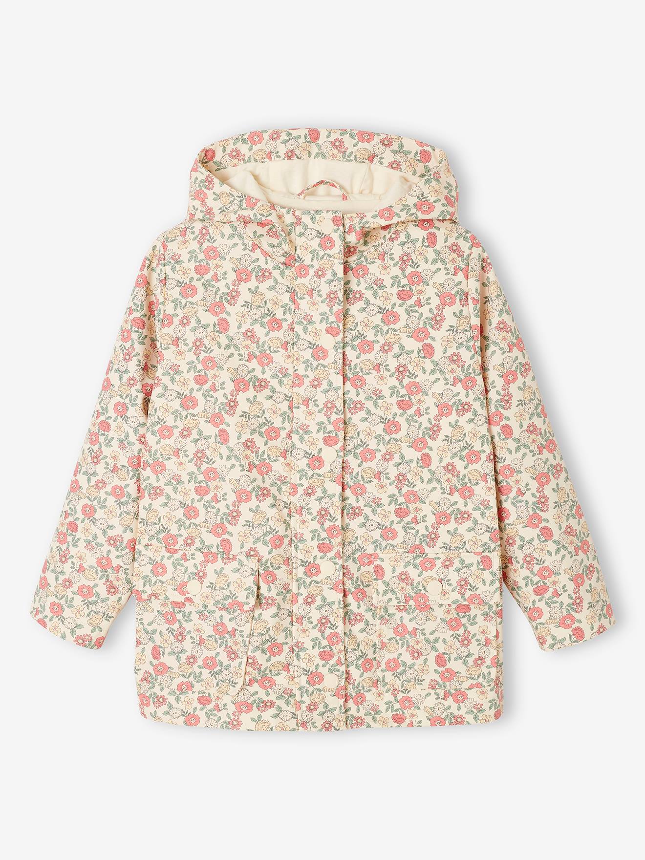 Thumbnail - Mädchen Regenjacke mit Kapuze und Print