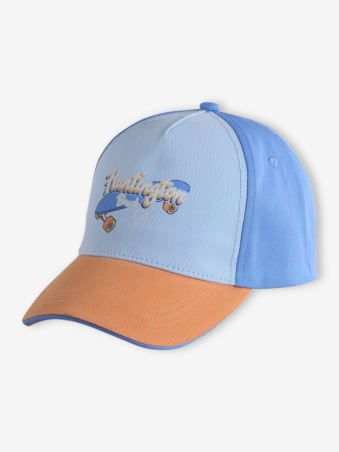 Vertbaudet Jungen Cap Mit Skater-Print Himmelblau 104/116