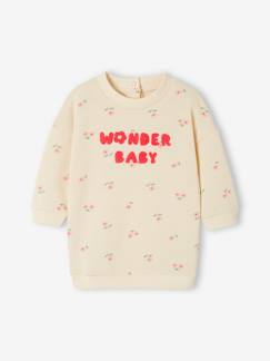 Babymode-Mädchen Baby Sweatkleid mit Schrift und Recycling-Polyester