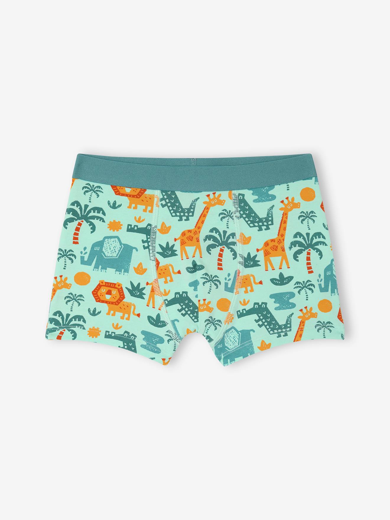 Thumbnail - Bio-Kollektion: 5er-Pack Jungen Stretch-Boxershorts Dschungel
