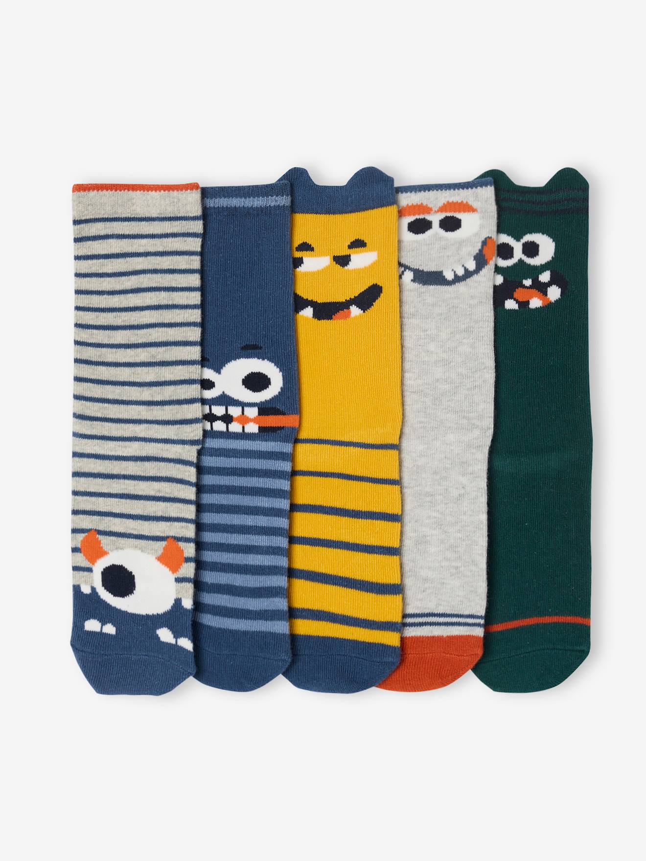 5er-Pack Kinder Socken mit Monstern