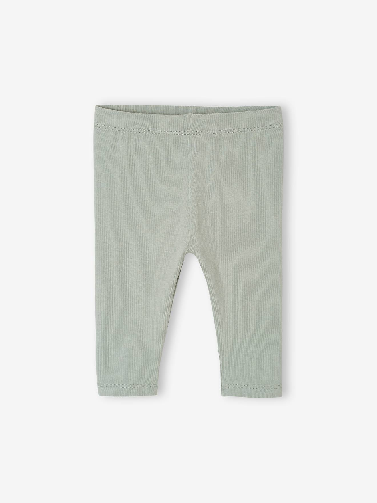 Thumbnail - Bio-Kollektion: 2er-Pack Baby Leggings BASIC salbei