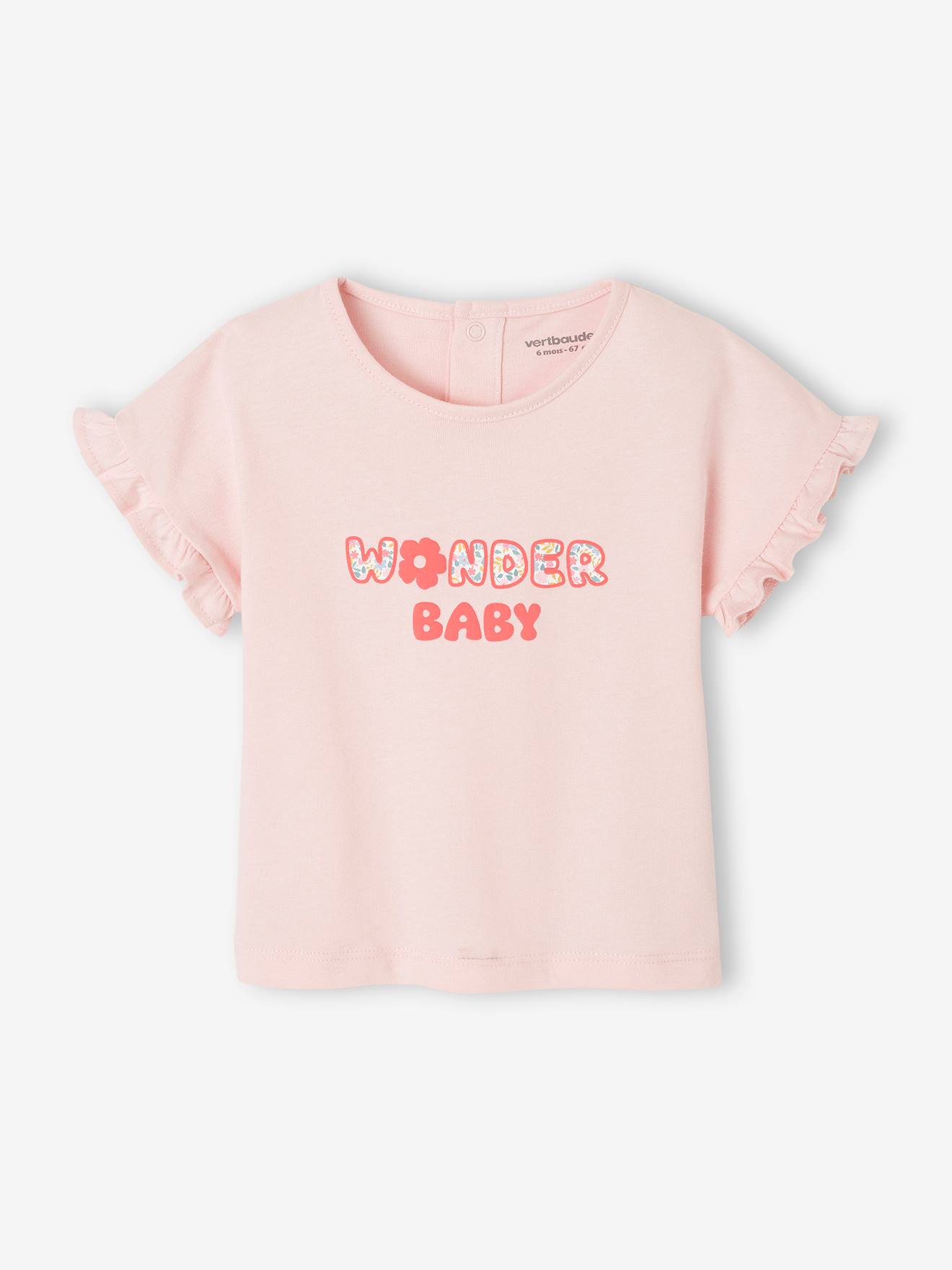 Baby T-Shirt mit Messageprint Bio-Baumwolle hell