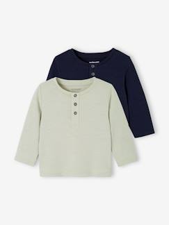 Babymode-Shirts & Rollkragenpullover-2er-Pack Baby Henleyshirts BASIC