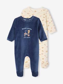 Babymode-Strampler & Schlafanzüge-2er-Pack Baby Samt-Strampler mit Recycling-Polyester, Feuerwehr