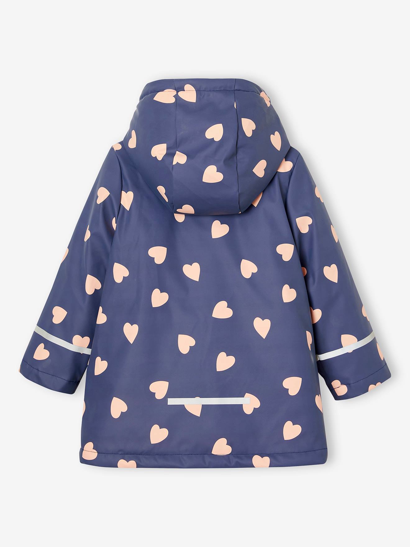 Thumbnail - Mädchen Regenjacke mit Kapuze & Teddyfleece-Futter -