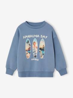 Jungenkleidung-Pullover, Strickjacken, Sweatshirts-Sweatshirts-Jungen Sweatshirt mit Fotoprint, Recycling-Polyester