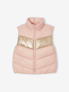 Maedchenkleidung-Mädchen Colorblock-Steppweste mit Recycling-Polyester