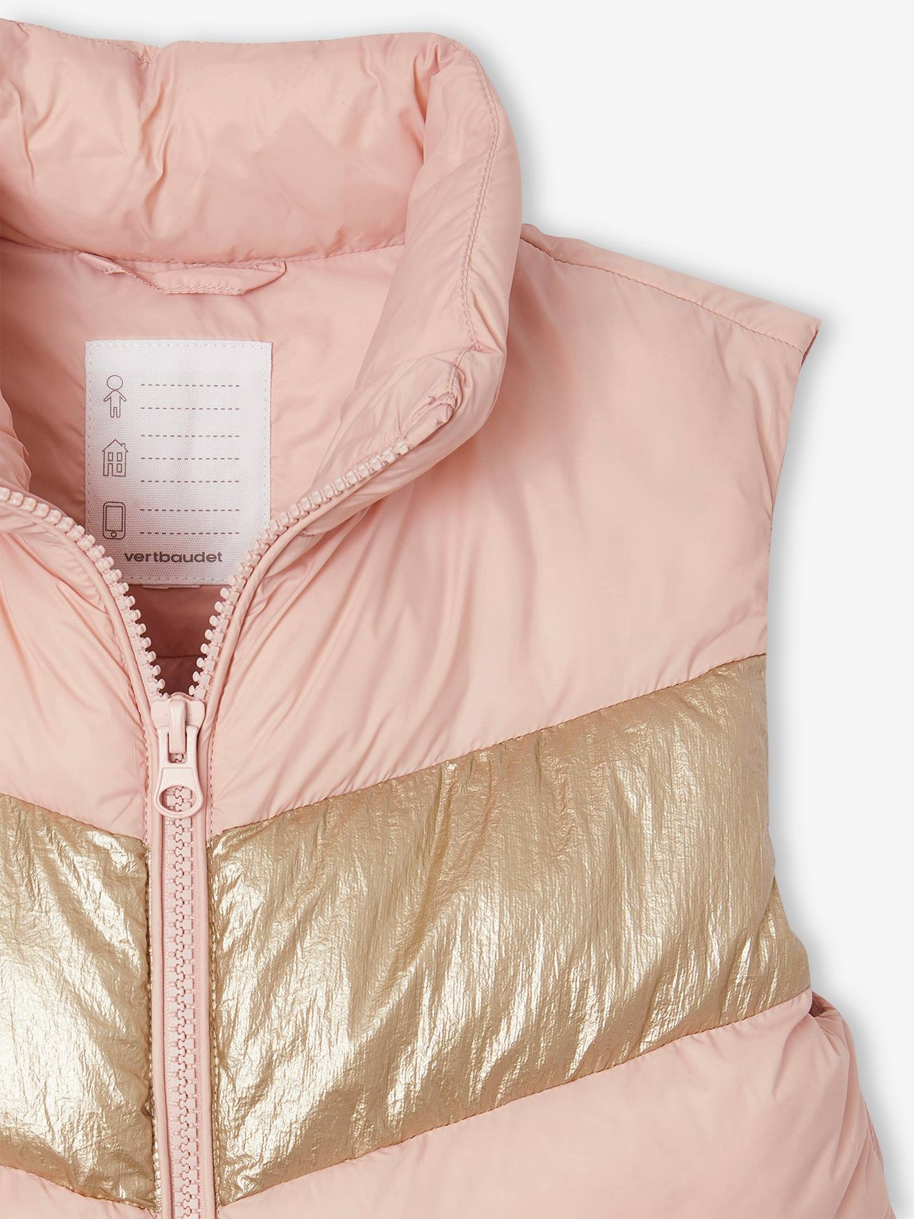 Thumbnail - Colorblock-Steppweste Mädchen mit Recycling-Polyester