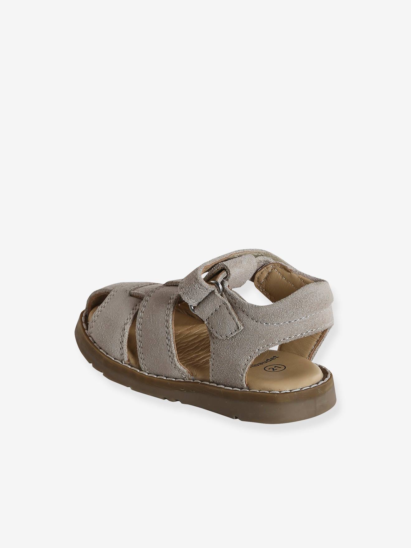 Thumbnail - Geschlossene Baby Klett-Sandalen aus Leder