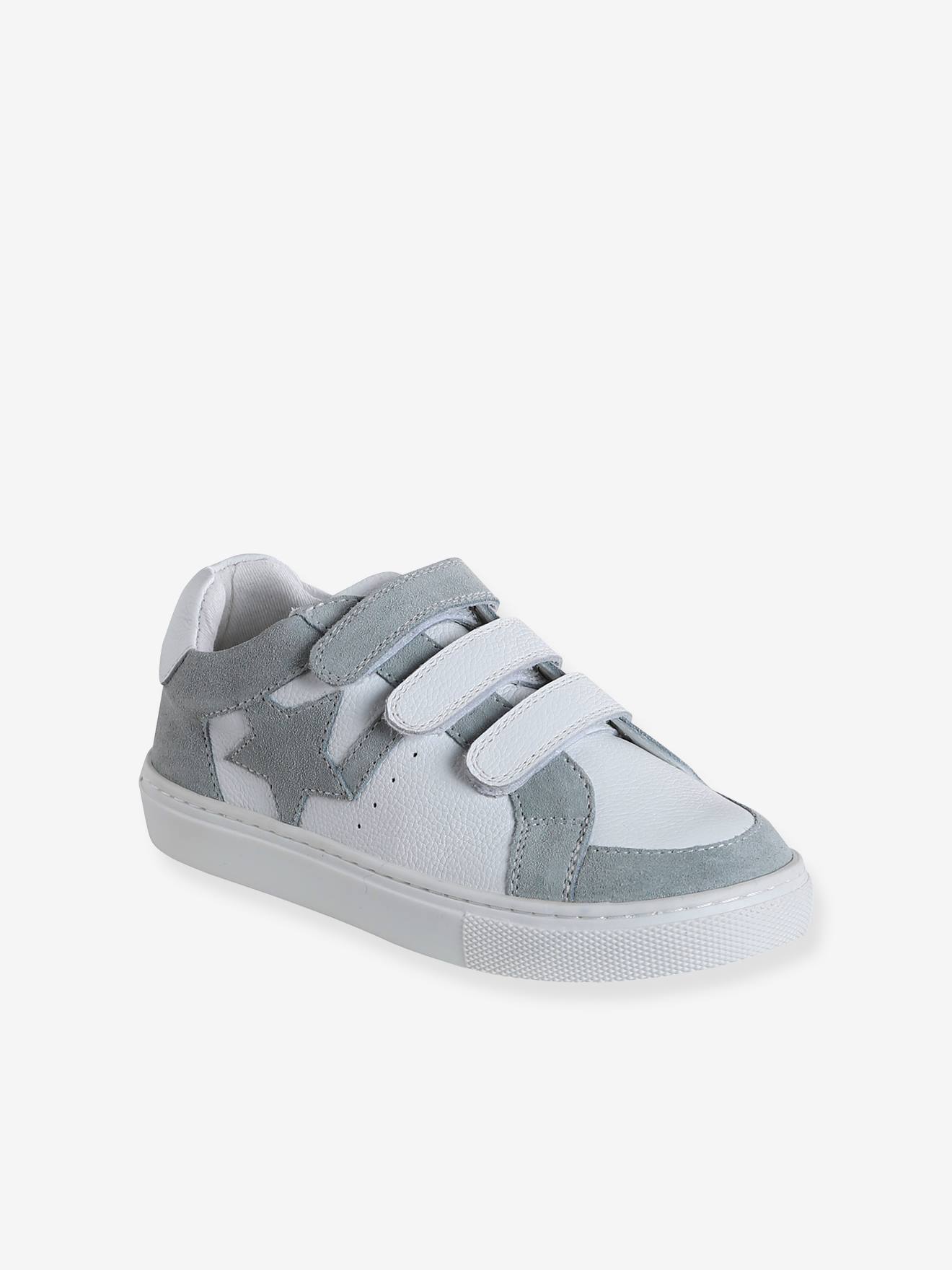 Kinder Ledersneakers mit Klettverschluss