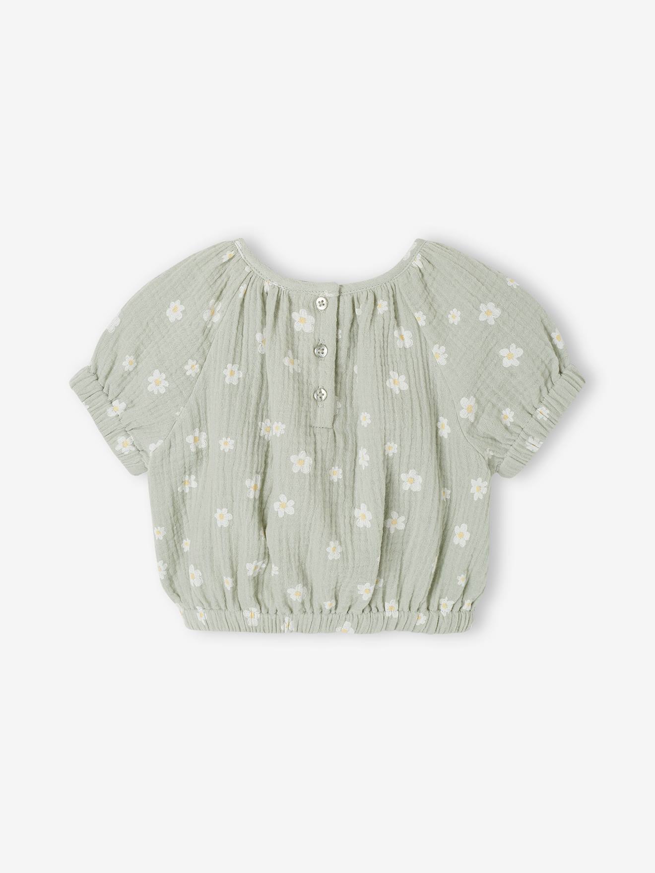 Thumbnail - Bedruckte Baby Musselin-Bluse