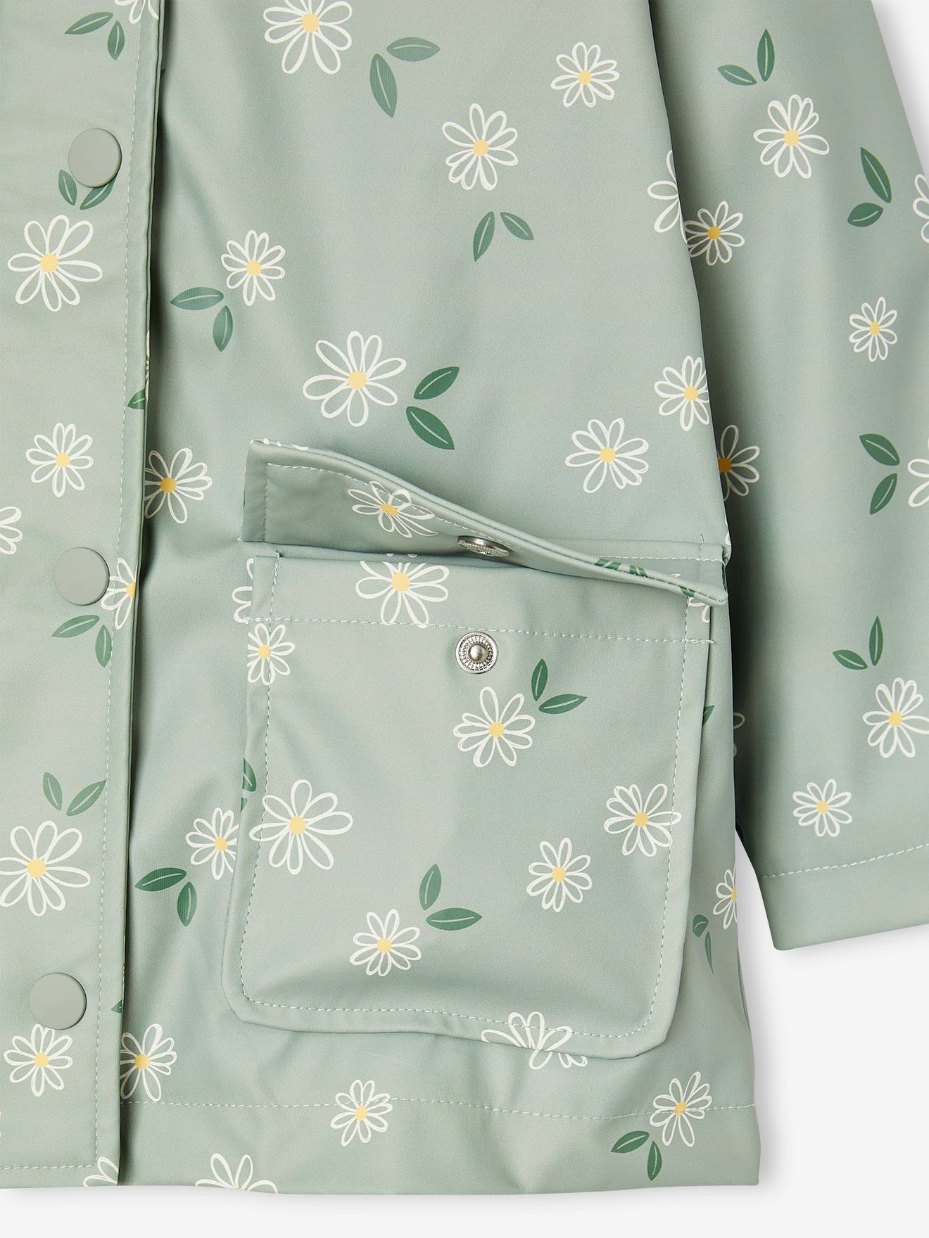 Thumbnail - Mädchen Regenjacke mit Kapuze und Print