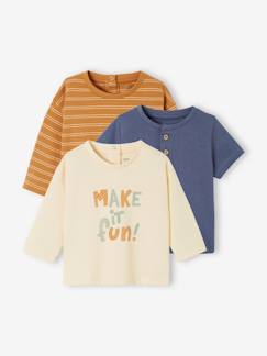 Babymode-Shirts & Rollkragenpullover-3er-Pack Baby Shirts: Langarm & Kurzarm BASIC