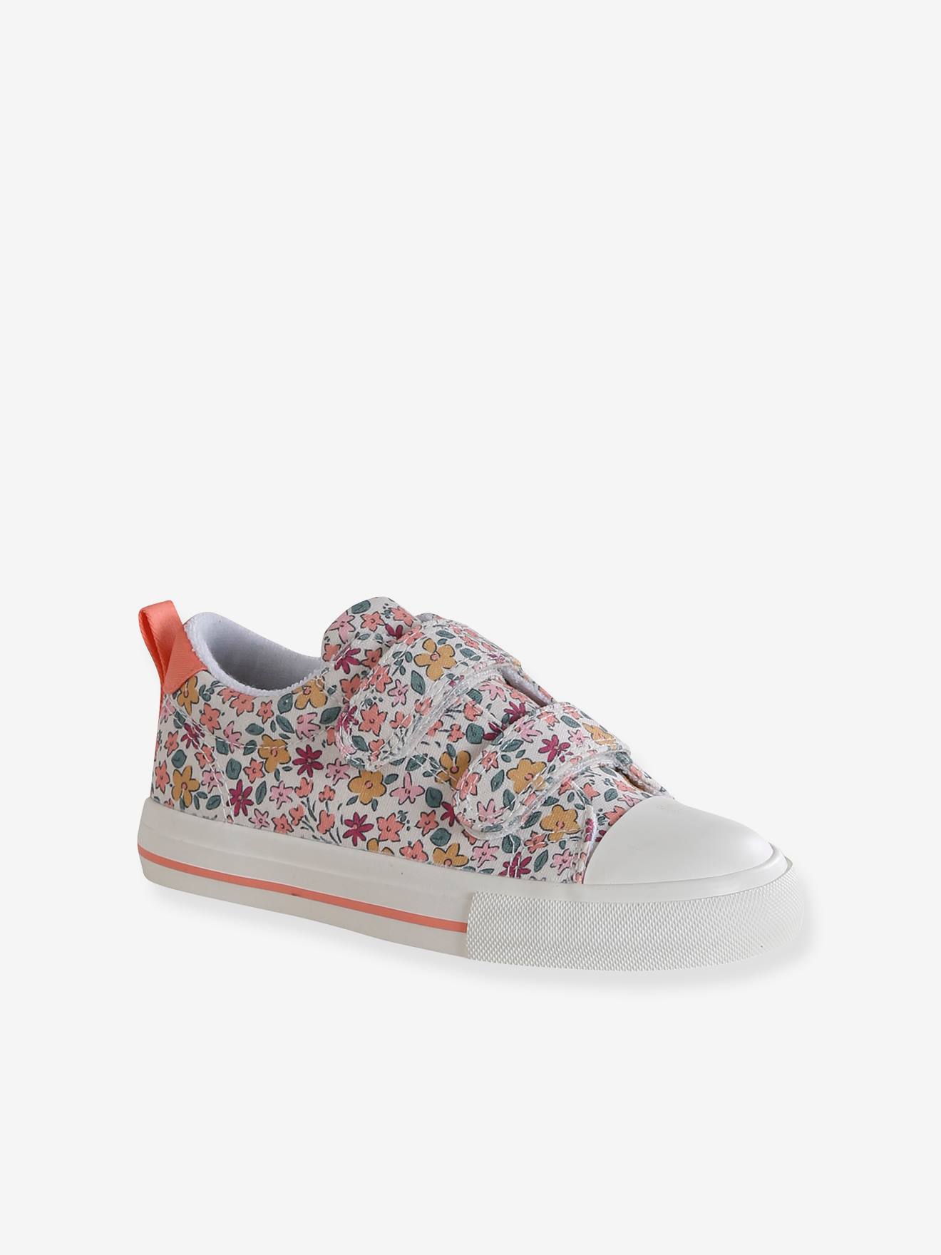 Mädchen Klett-Sneakers mit Blumen und Anziehtrick