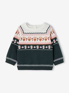 Babymode-Pullover, Strickjacken & Sweatshirts-Baby Weihnachtspullover, Jacquardstrick