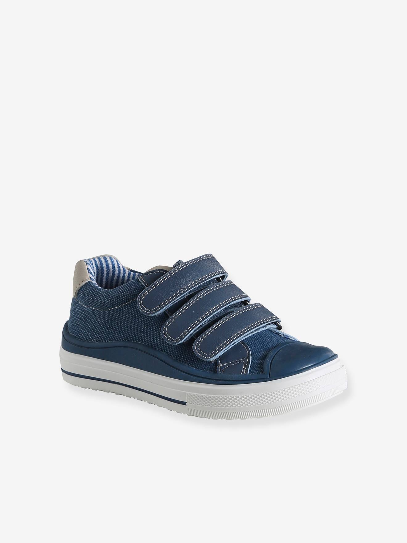 Kinder Stoff-Sneakers mit Klett & Anziehtrick blau Gr. 26 von vertbaudet