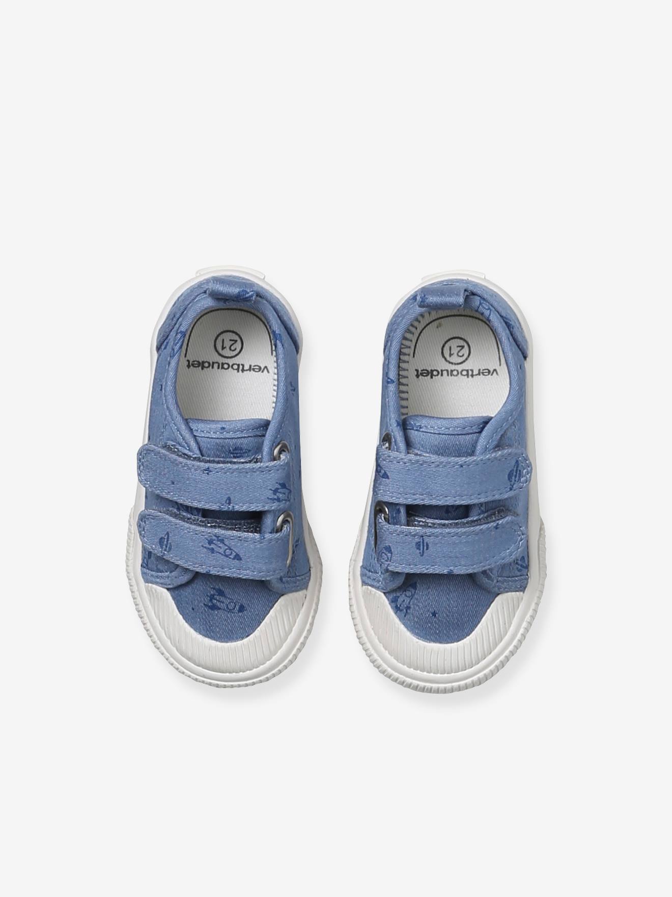 Thumbnail - Baby Stoff-Sneakers mit Klett und Printmuster