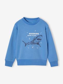 Jungenkleidung-Pullover, Strickjacken, Sweatshirts-Sweatshirts-Jungen Sweatshirt BASIC mit Print und Recycling-Polyester