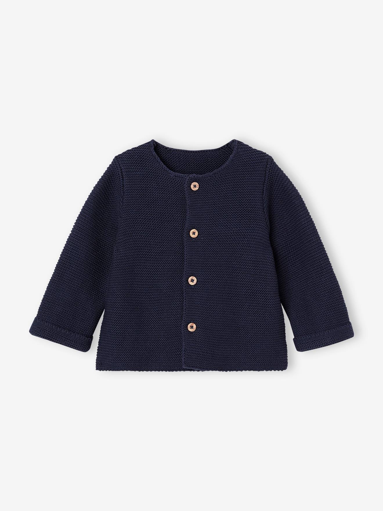 Baby Strickjacke aus Baumwolle BASIC