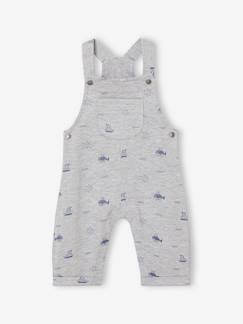 Babymode-Baby Sweat-Latzhose, maritimer Print