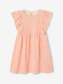 Maedchenkleidung-Mädchen Kleid mit Reliefstruktur