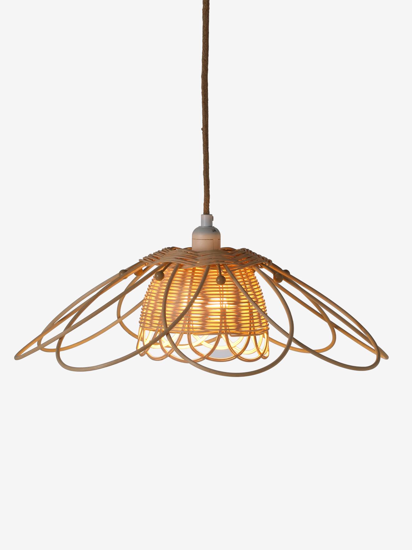 Thumbnail - Kinderzimmer Lampenschirm aus Rattan in Blumenform