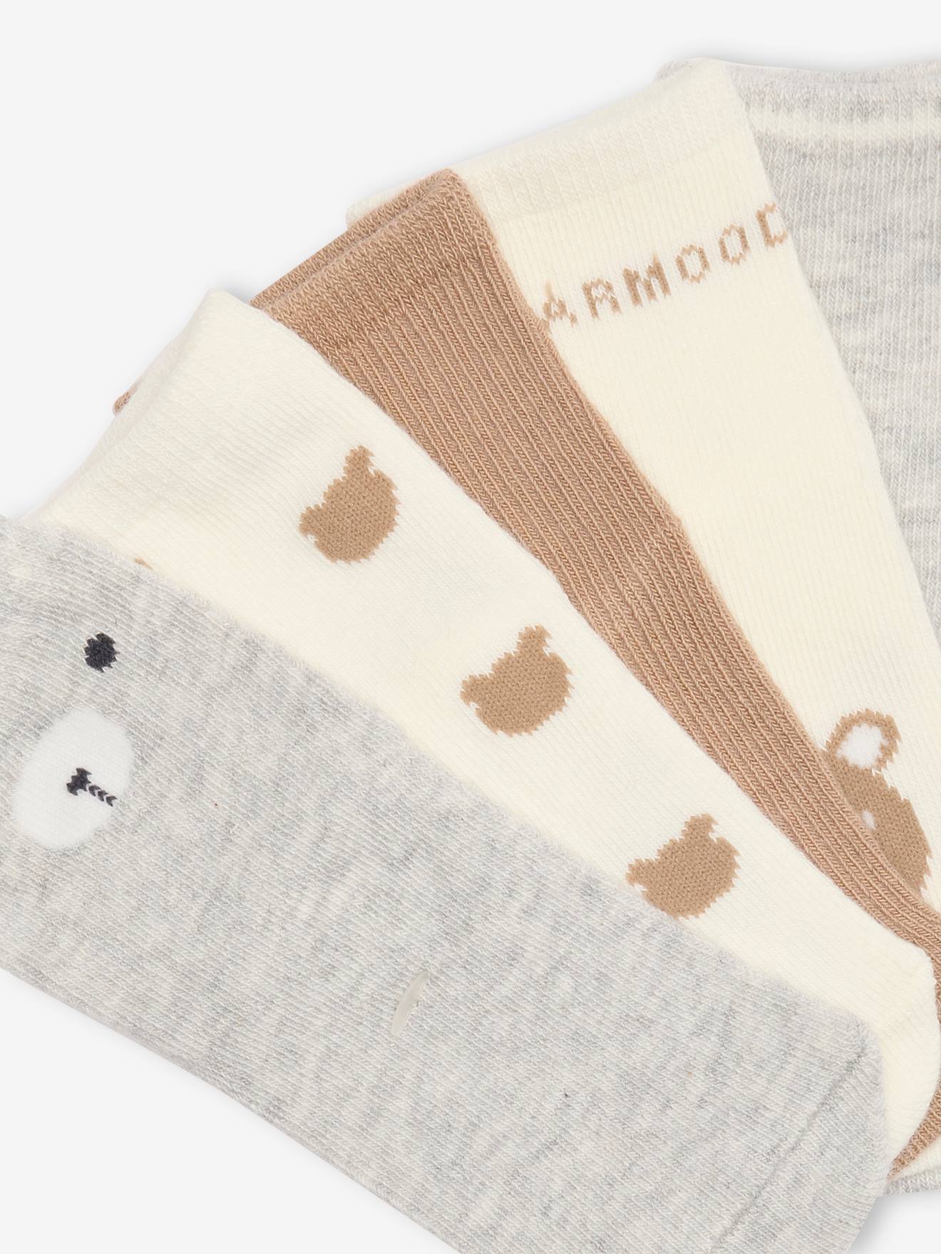 Thumbnail - 5er-Pack Baby Socken Bär