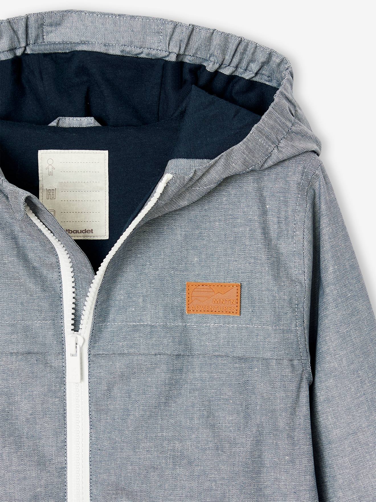 Thumbnail - Jungen Windjacke aus Chambray mit Kapuze