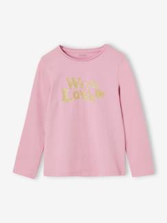 Maedchenkleidung-Shirts & Rollkragenpullover-Mädchen Shirt mit Messageprint BASIC