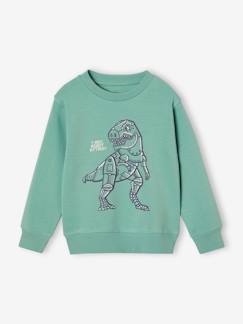 Jungenkleidung-Pullover, Strickjacken, Sweatshirts-Sweatshirts-Jungen Sweatshirt BASIC mit Print und Recycling-Polyester